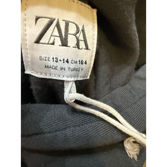 ZARA Girls Oversized Ballet Graphic Hoodie Sweatshirt Gray Size 13-14 - Picture 8 of 8